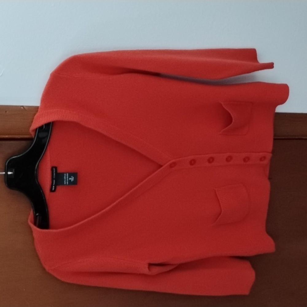 New York & Company Burnt Orange Cardigan Size Small